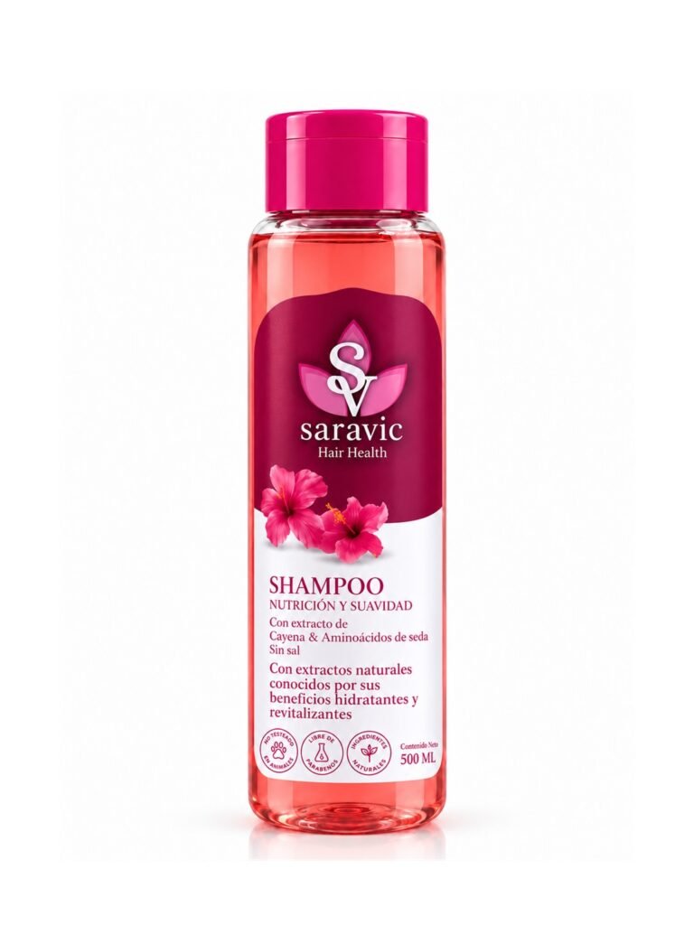 Shampoo de Cayena y Seda Saravic Cosmetics