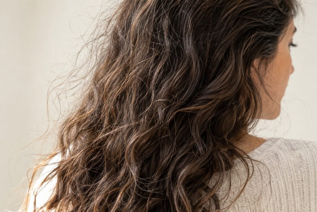 Qué es el frizz: cabello ondulado con pelitos sueltos